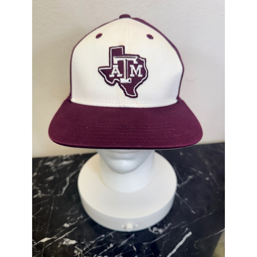Adidas Texas A&M Aggies Youth Hat Maroon White Stretch Fit Cap FitMax70 OSFM